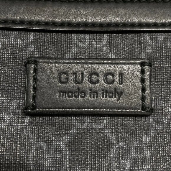 GUCCI GG Supreme Messenger Bag Black Gray Multi PVC Leather - 762-073125 - Picture 14 of 14